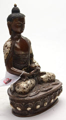 Antiqued Amitabha Buddha 8 Inch Statue