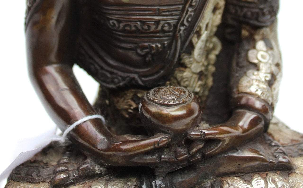 Antiqued Amitabha Buddha 8 Inch Statue