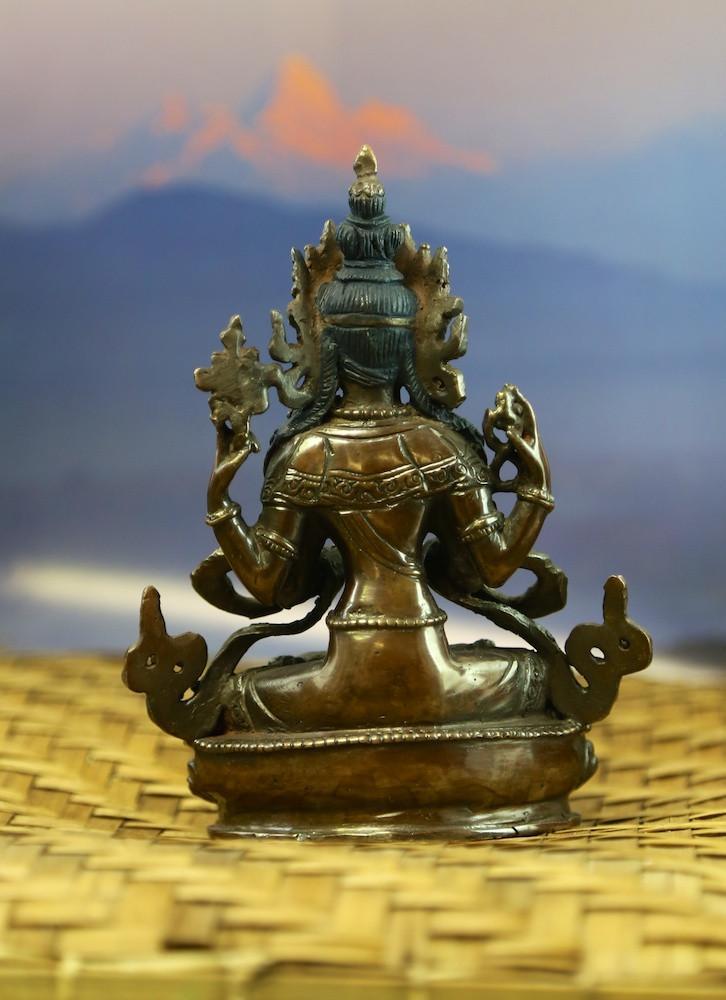 Amazing Bronze Chenrezig Bronze Tibetan Statue