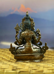 Amazing Bronze Chenrezig Bronze Tibetan Statue