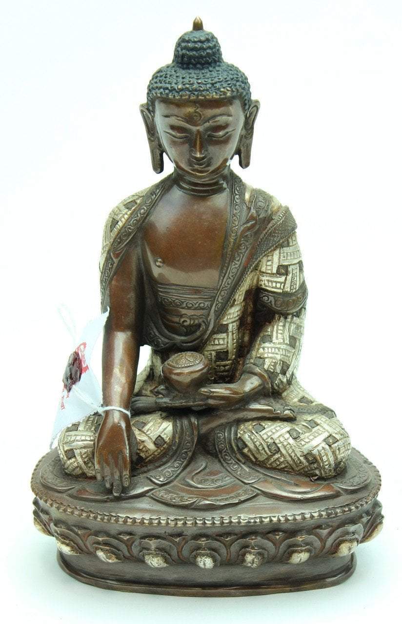 8 Inch Shakyamuni Bronze and Silver Statue