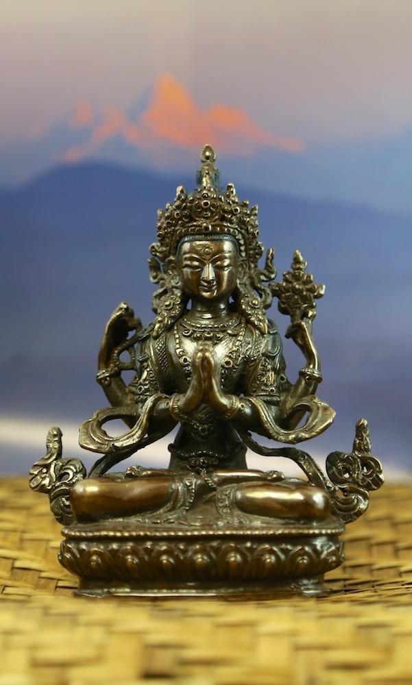 5 inch Chenrezig Bronze Statue