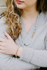 Amazonite & Sandalwood Serenity Wrist Mala