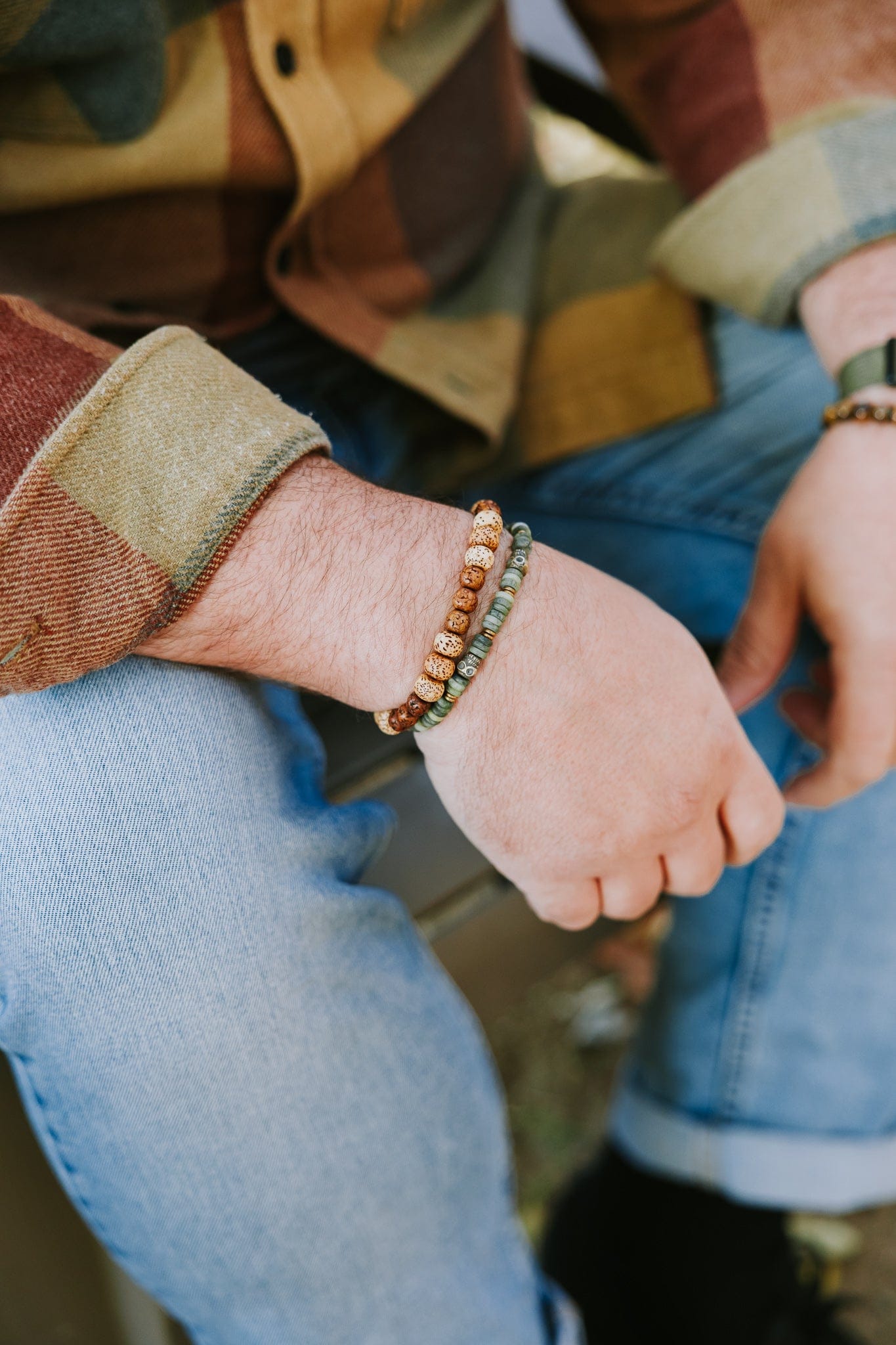 Anchor & Bloom - Lotus & Rudraksha Bracelet