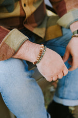 Anchor & Bloom - Lotus & Rudraksha Bracelet
