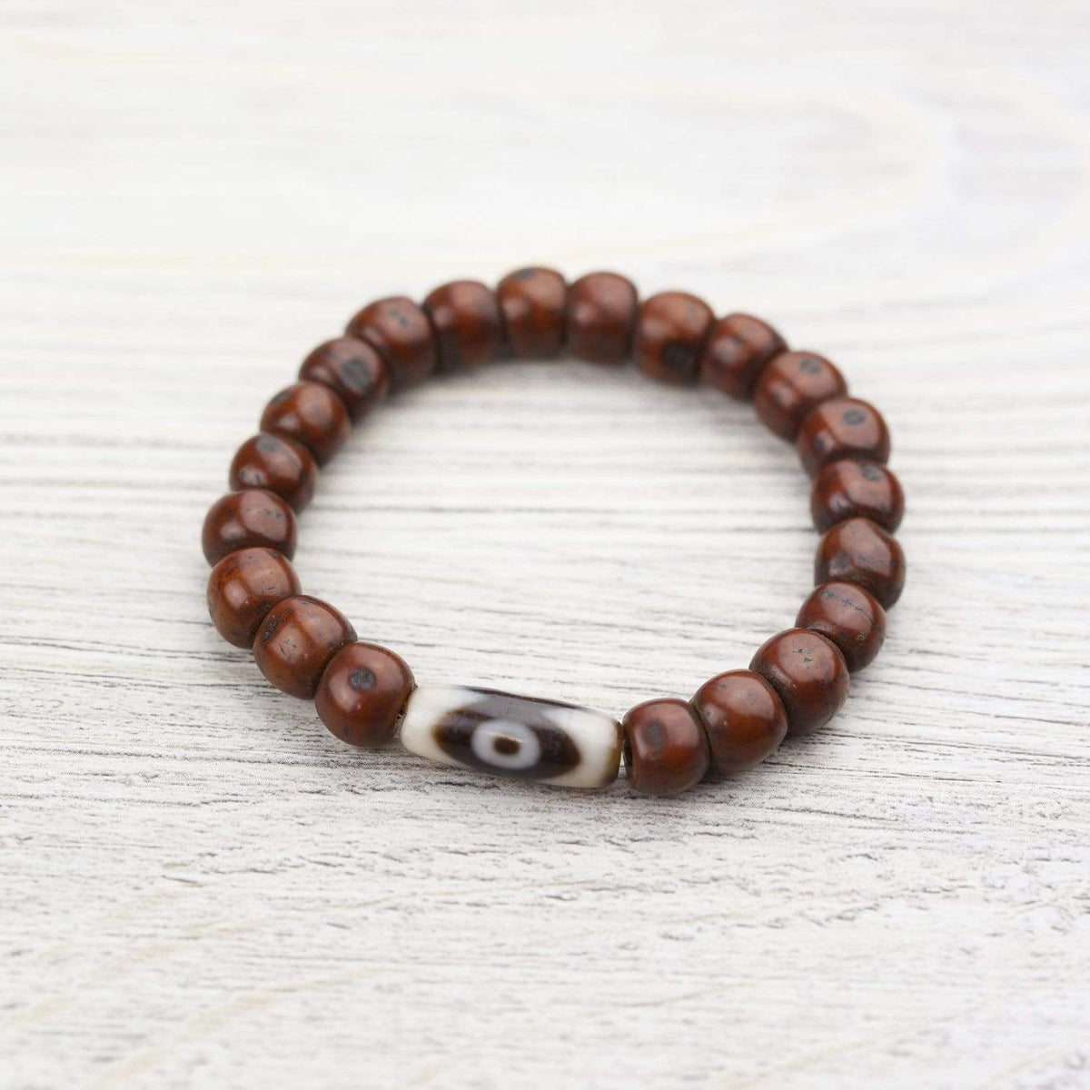 Antique Bodhi and Dzi Bracelet