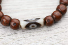 Antique Bodhi and Dzi Bracelet