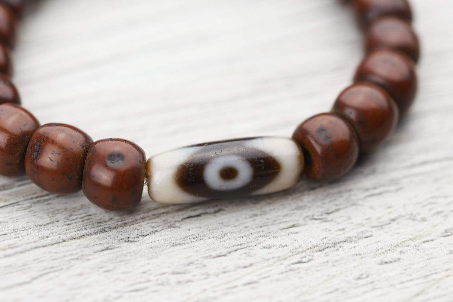 Antique Bodhi and Dzi Bracelet