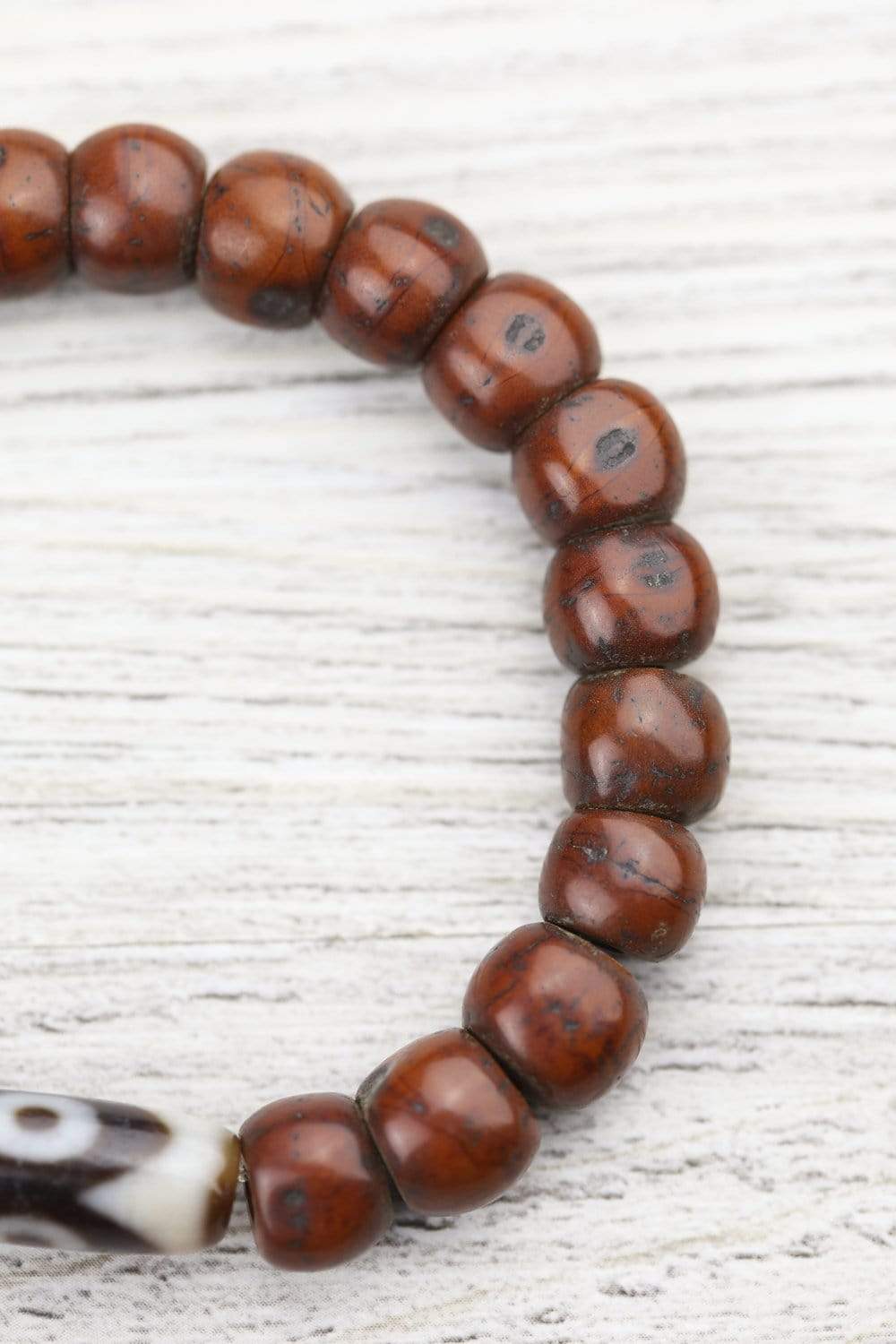 Antique Bodhi and Dzi Bracelet