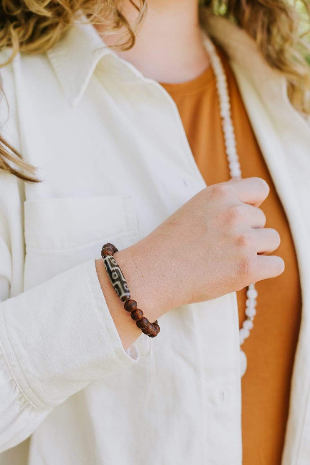 Antique Bodhi Dzi Bracelet