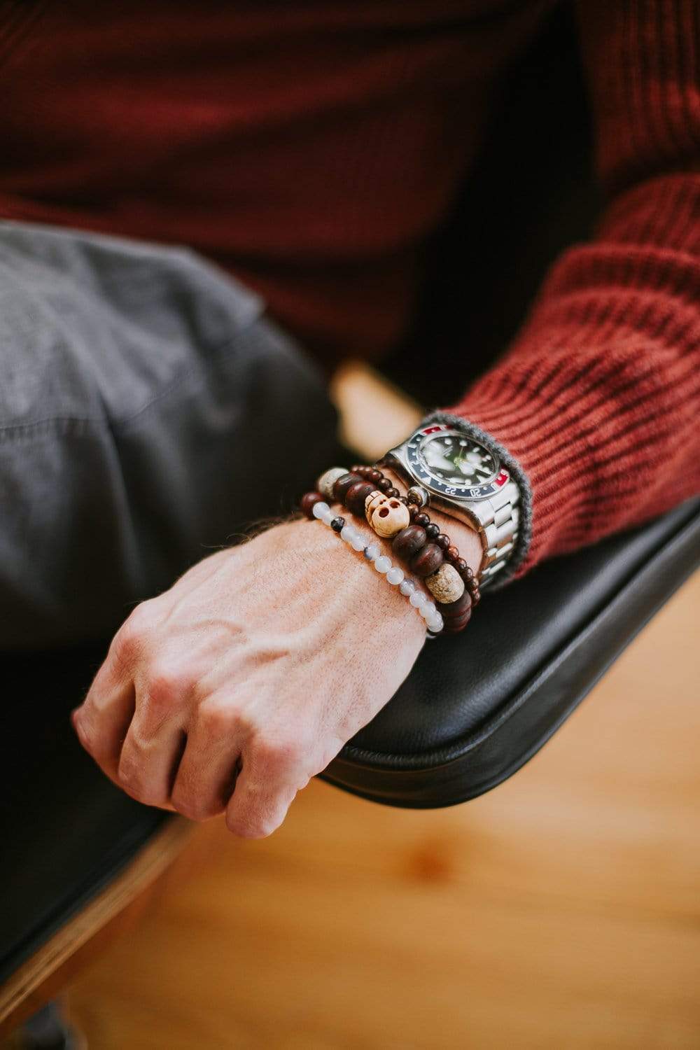 Antique Bodhi & Mastodon Artifact Bracelet