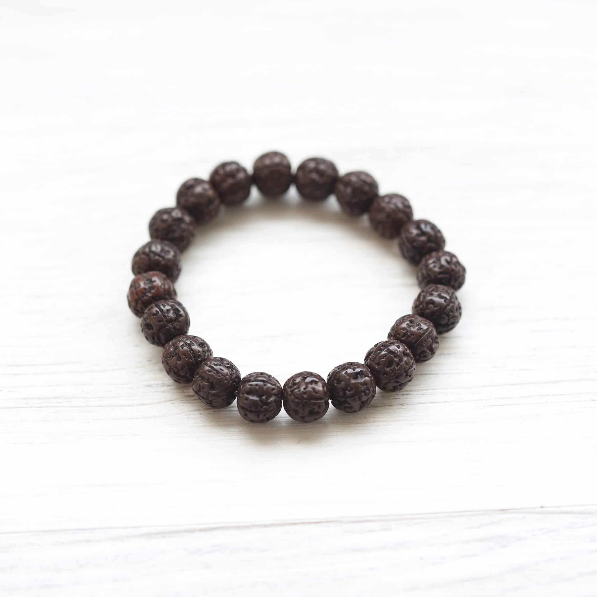 Aged Dark Rudraksha Wrist Mala